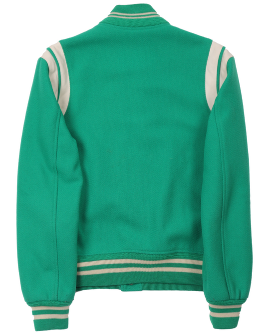 Teddy Leather-Trimmed Virgin Wool-Blend Bomber Jacket