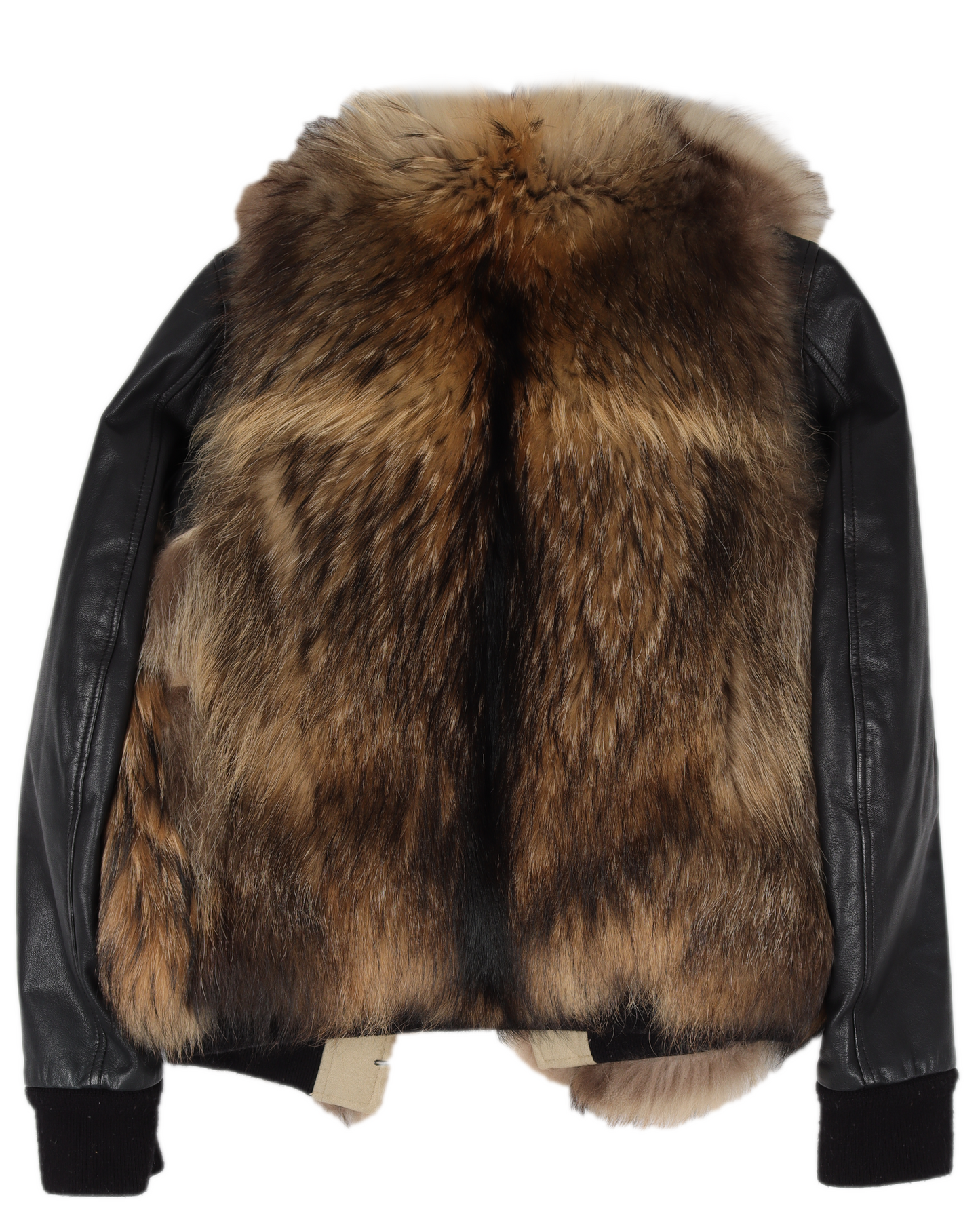 Raccoon Fur Bomber Leather Jacket (2010)