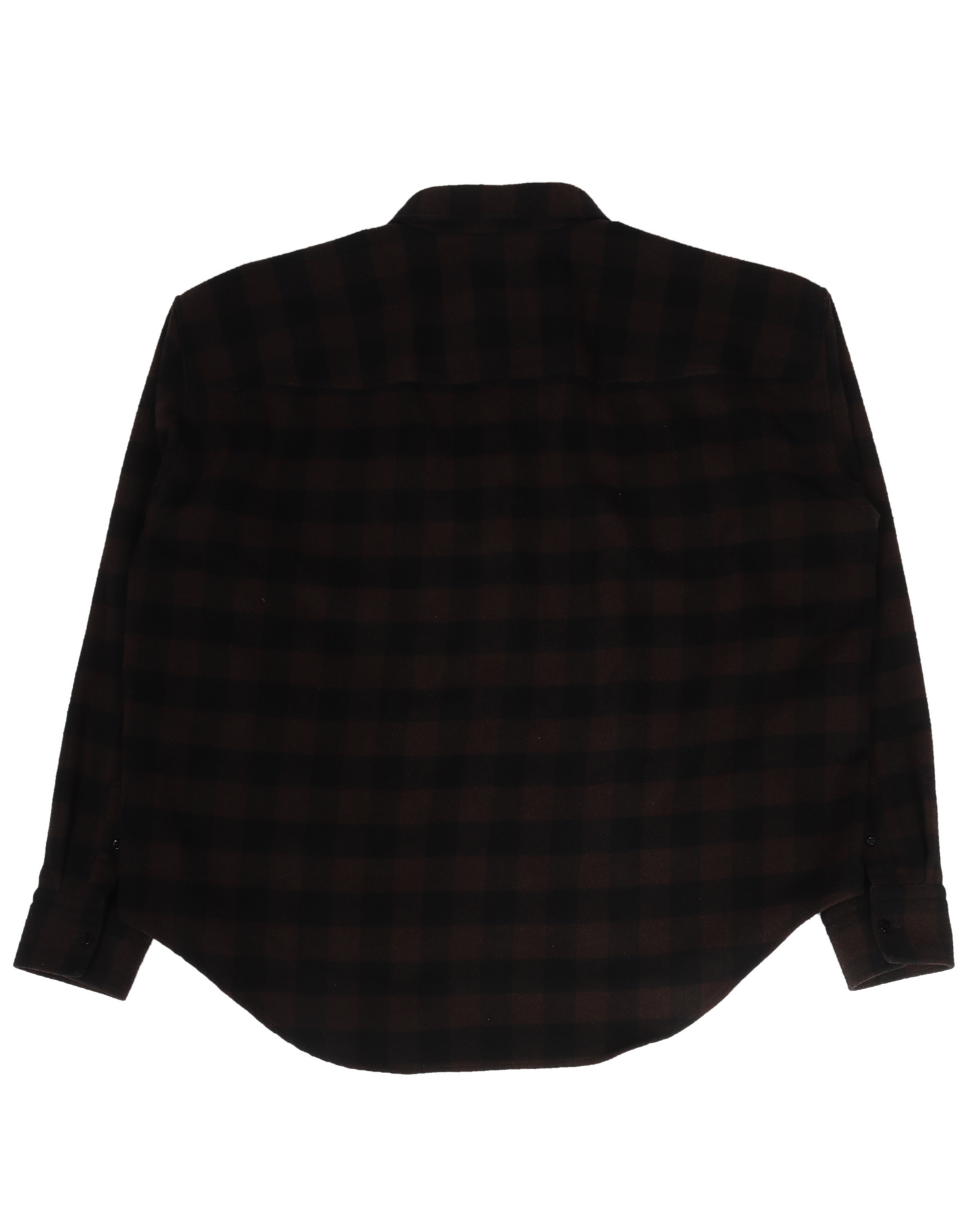 SS17 Oversized Shoulder-Pad Checkered Flannel Shirt