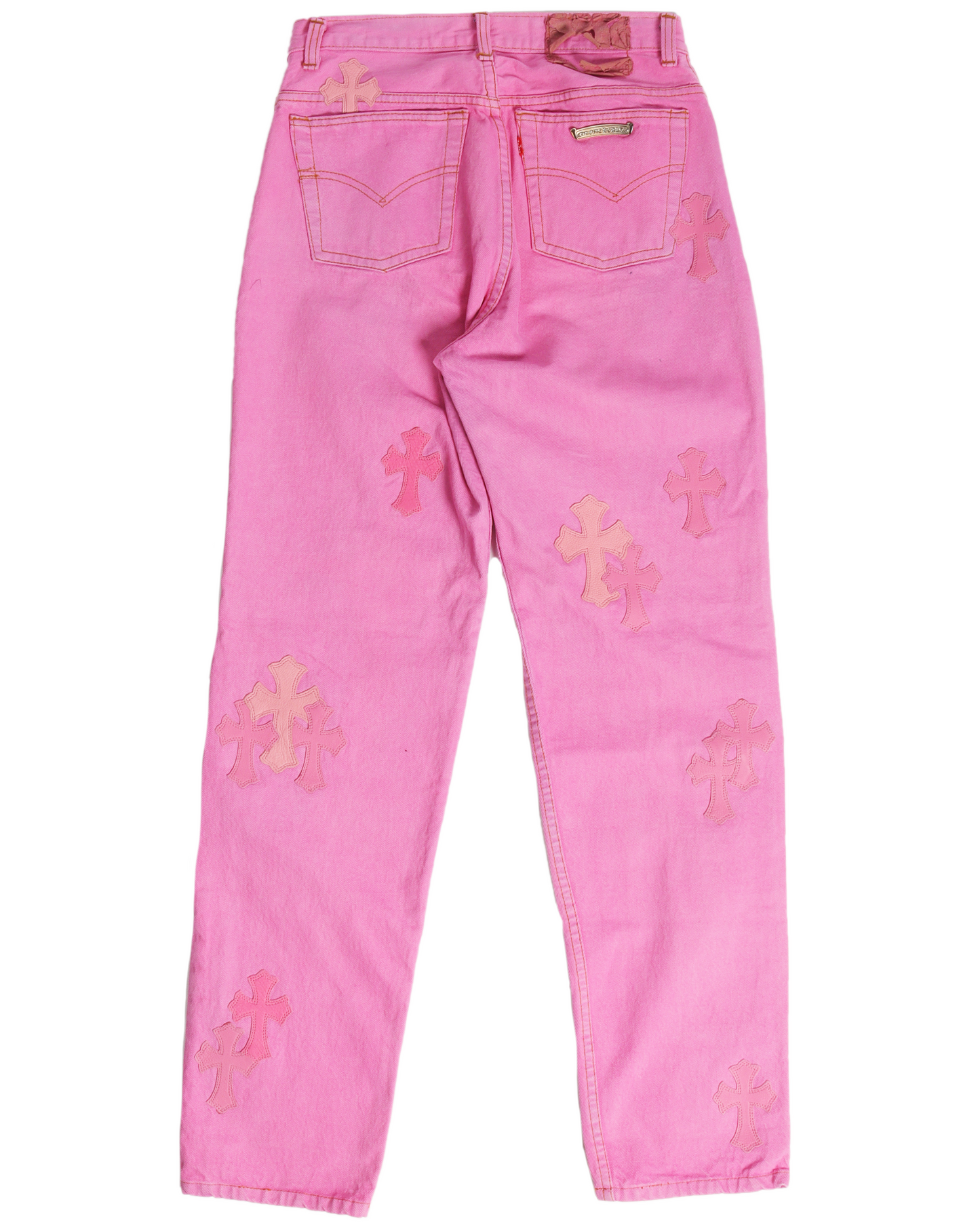 Levi's Cross Patch Denim Sex Records Neon Pink