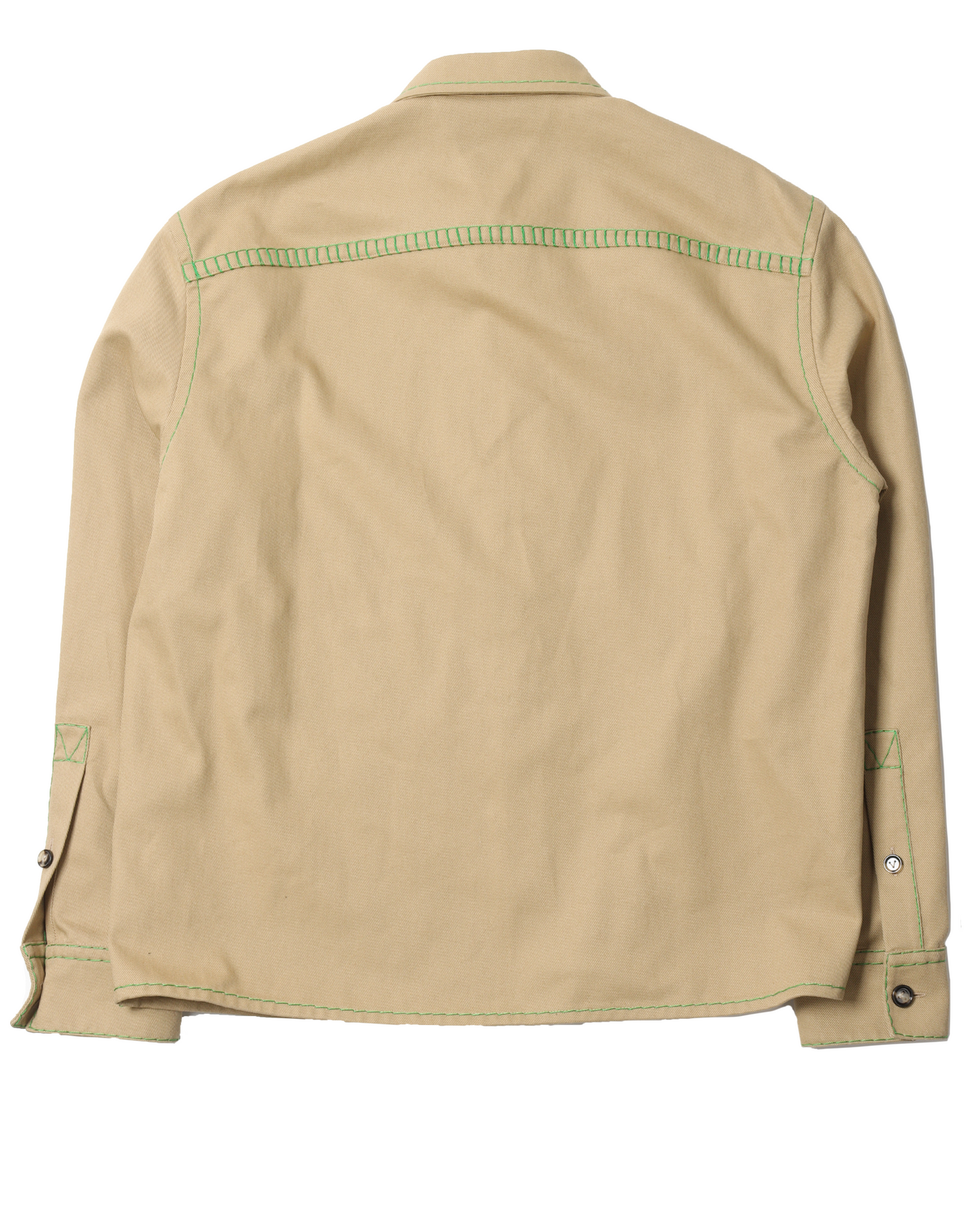 Button Up Shirt Green Stitching