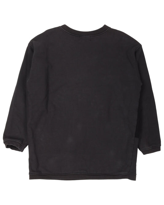 Oversized Front Patch Crewneck Sweatshirt
