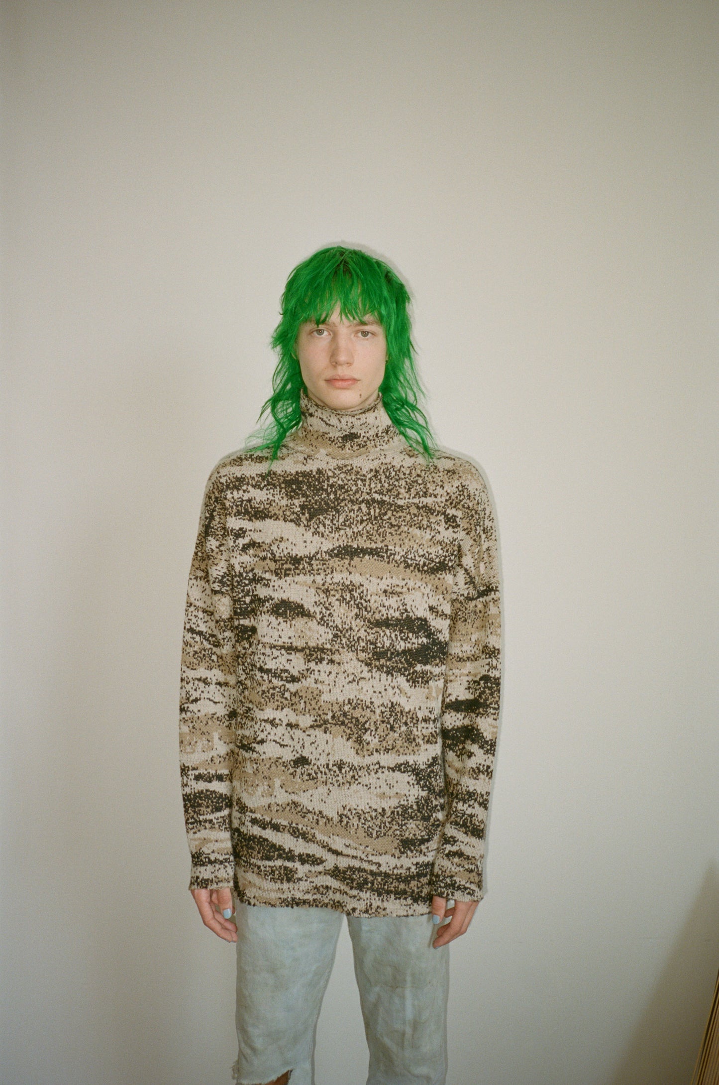 AW02 'Virginia Creeper' DigiCamo Turtleneck Sweater