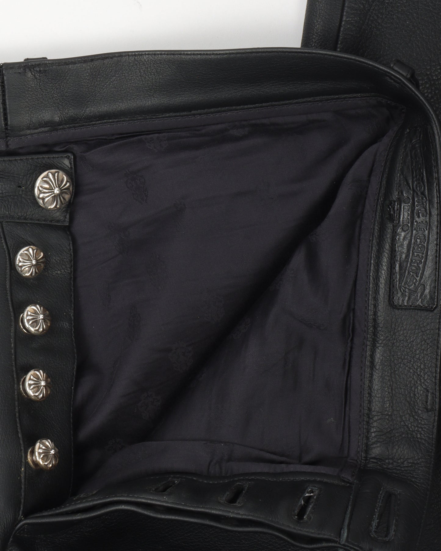 Leather Cross Leather Pants