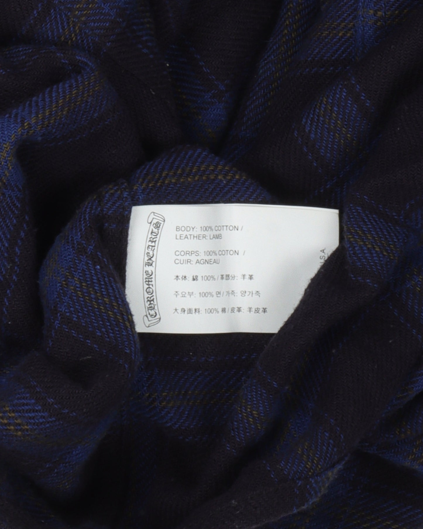 Leather Cross Sleeve Flannel