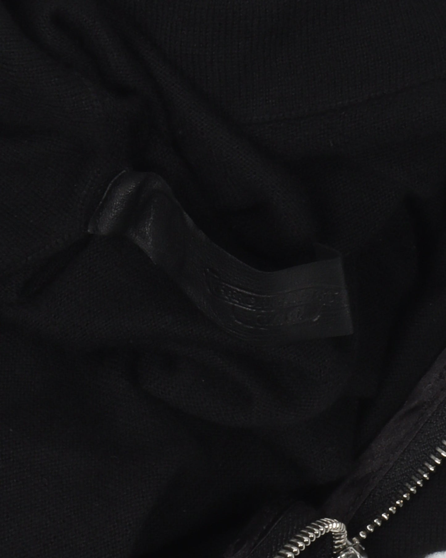 Leather Front Patch Half Zip
