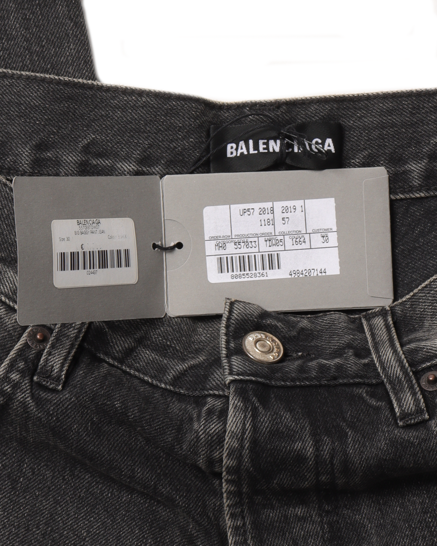 Oversized Black Denim Jeans