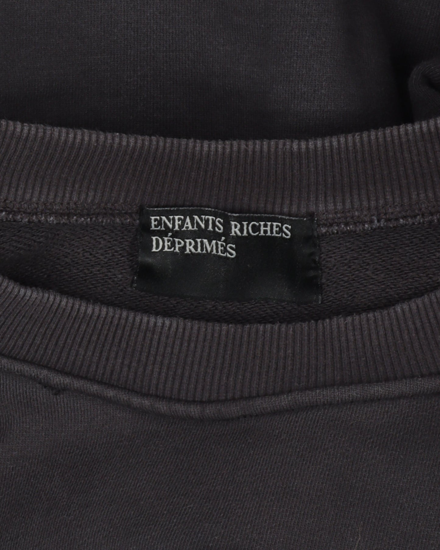 Oversized Front Patch Crewneck Sweatshirt