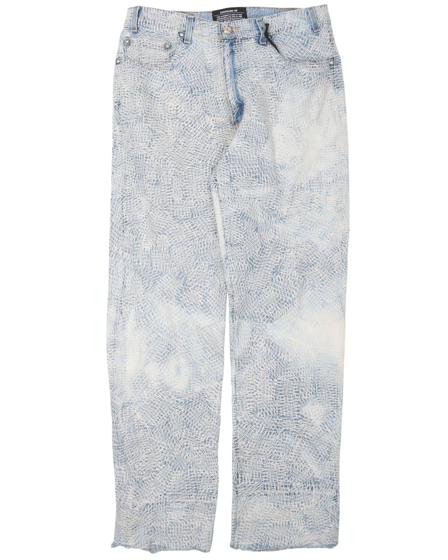 Circus Stitch White Jeans