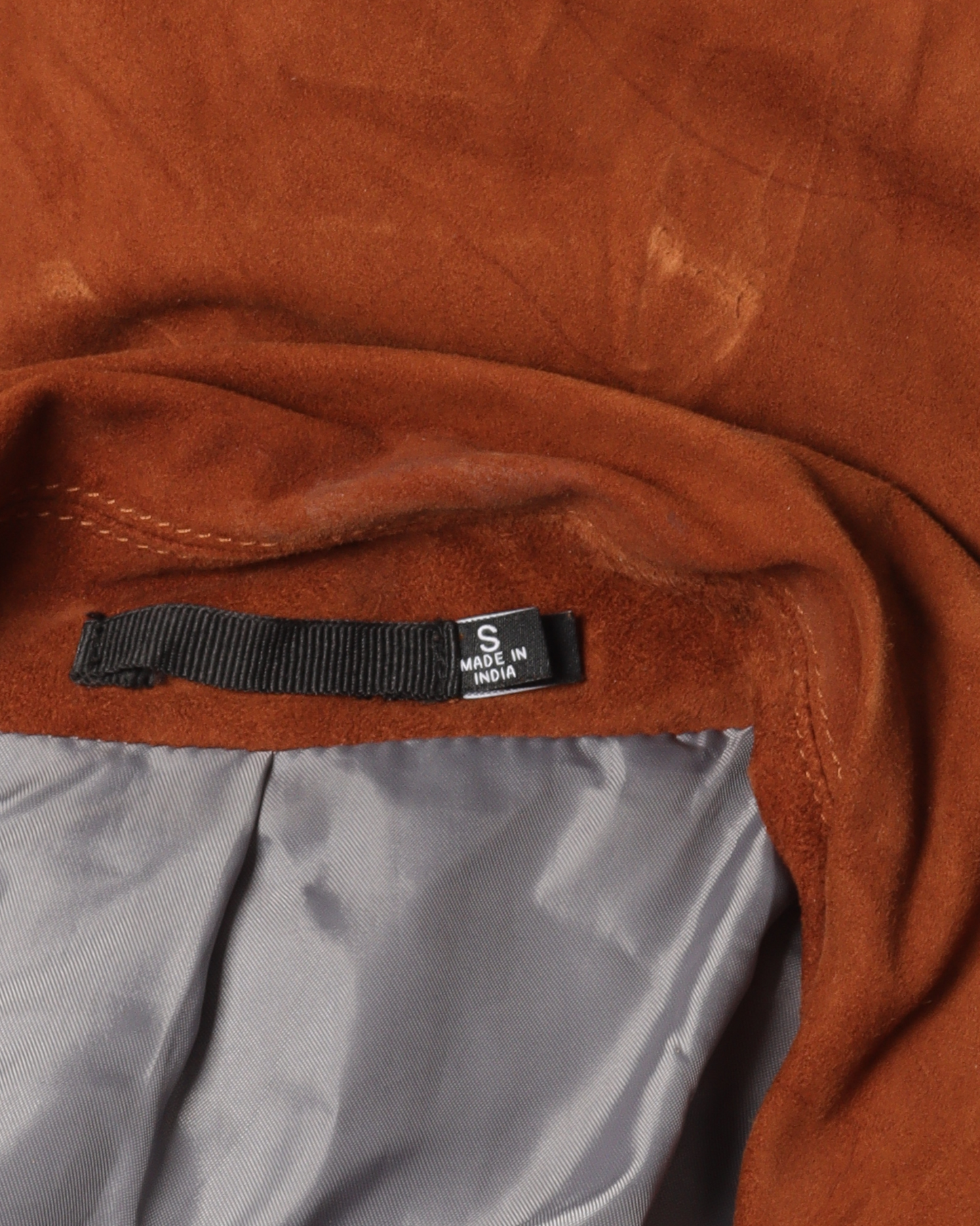 Belted Suede Leather Coat