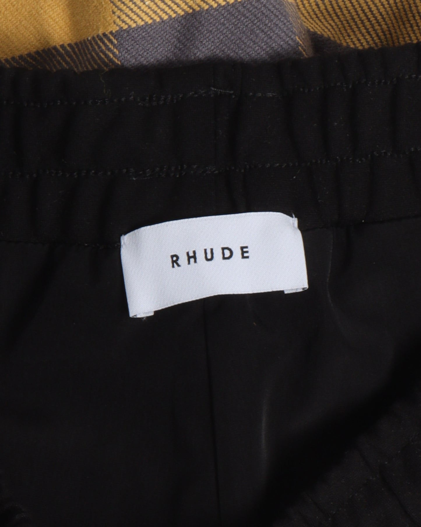 Yellow Checker Sweat Shorts