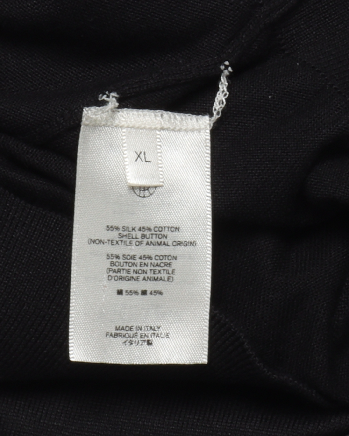 Silk Long Sleeve Polo Shirt