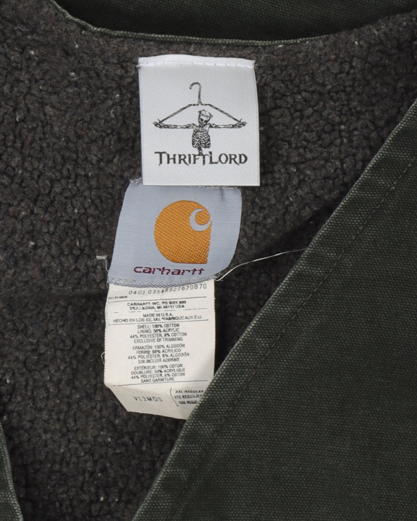 Carhartt Shearling Lined Vest