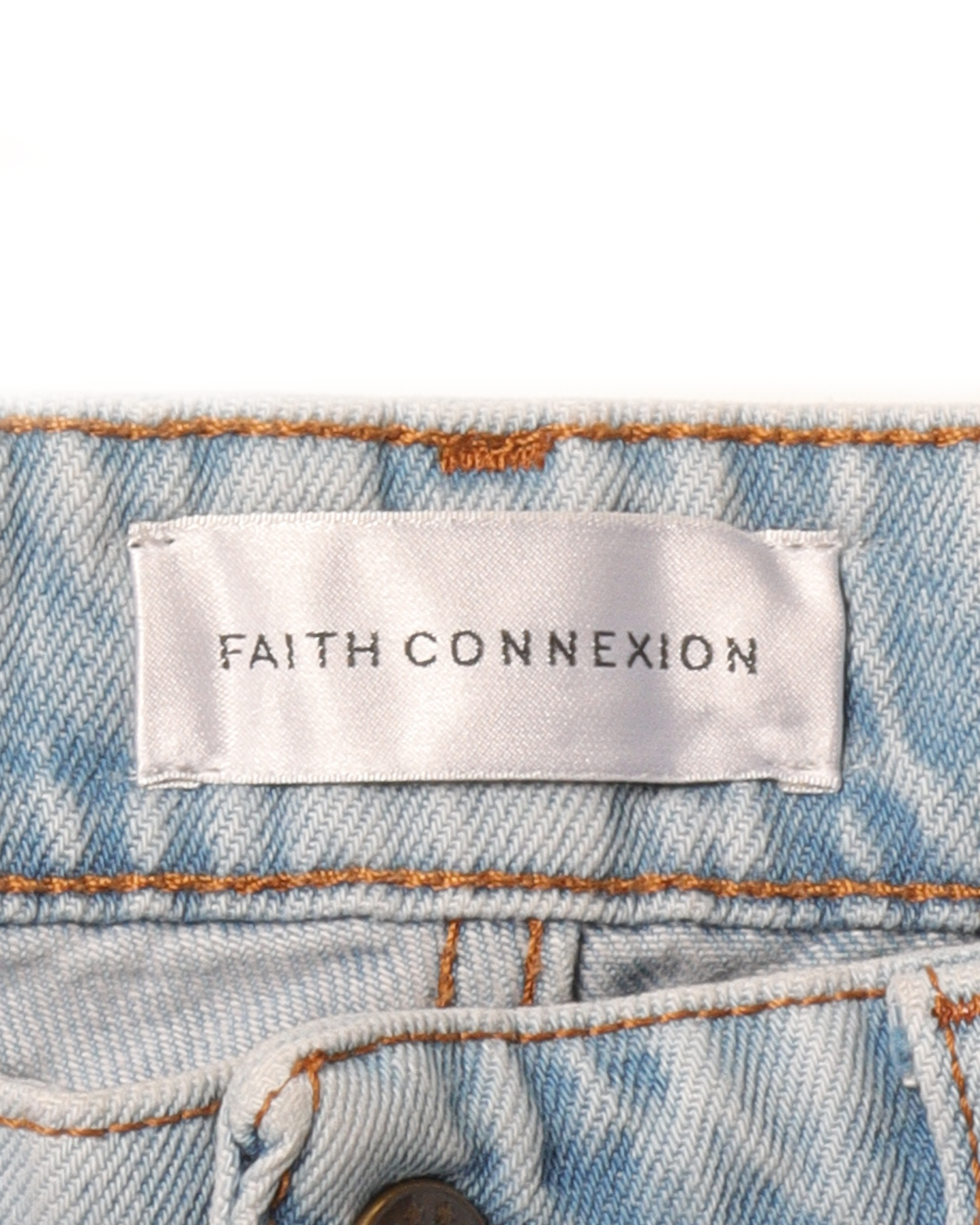 Graffiti Print Ringed Denim