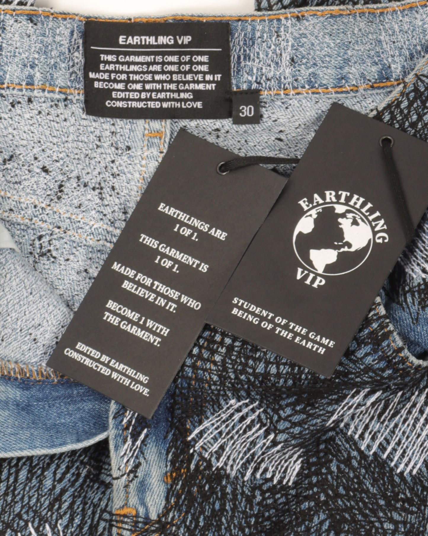 Circus Stitch Black and Blue Jeans