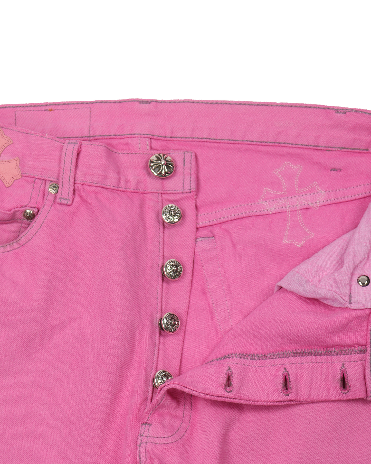 Levi's Cross Patch Denim Sex Records Neon Pink
