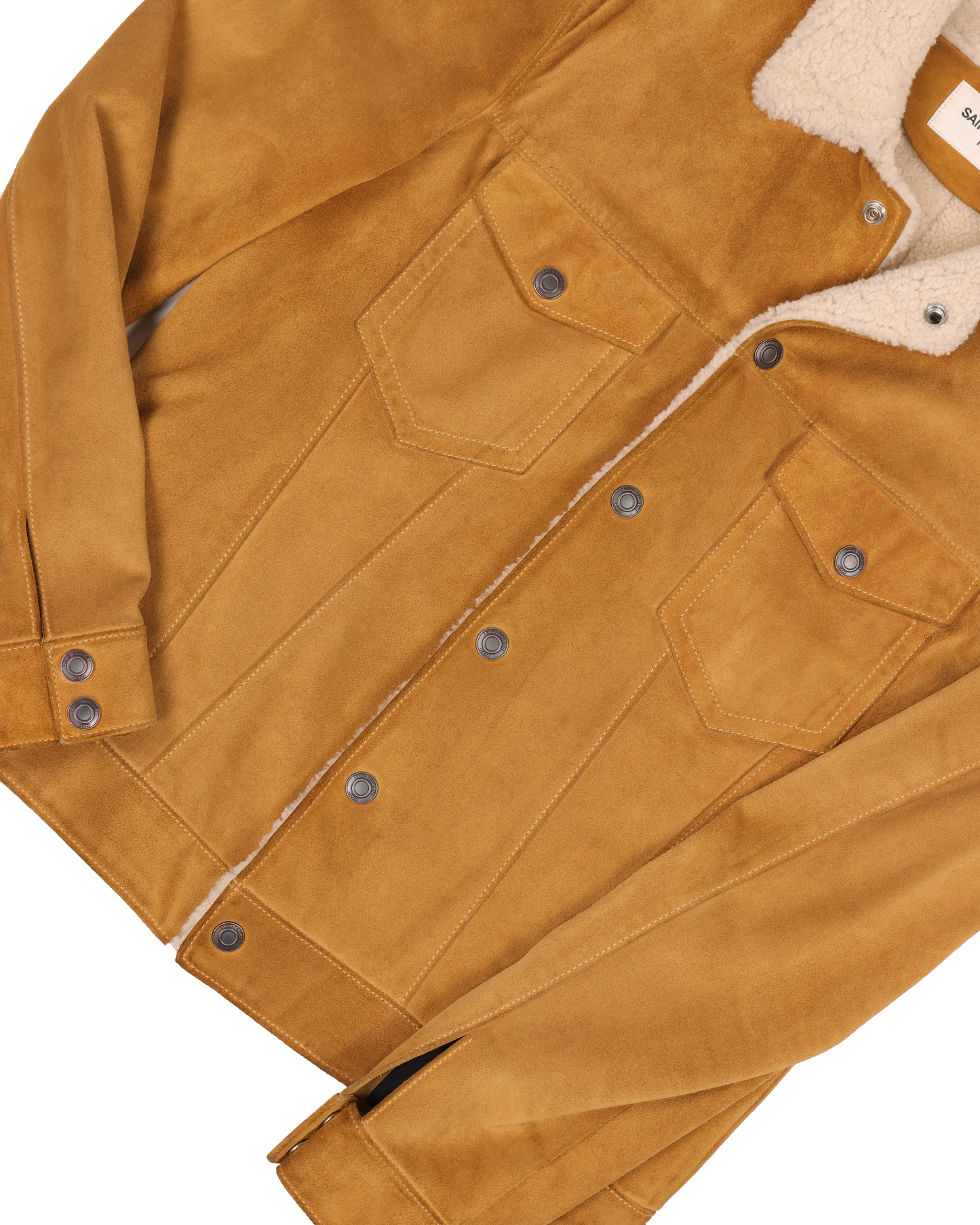 FW14 Suede Shearling Trucker Jacket