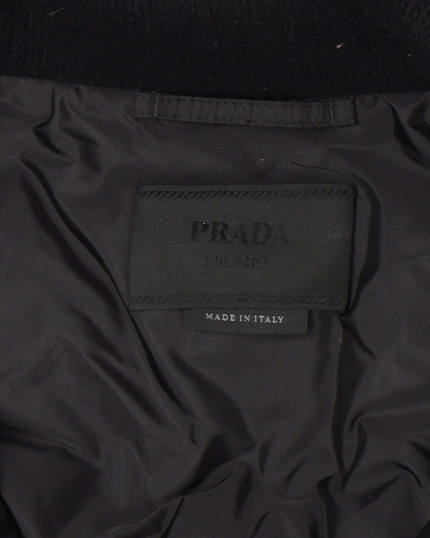 Cashmere Cropped Knit Puffer Jacket