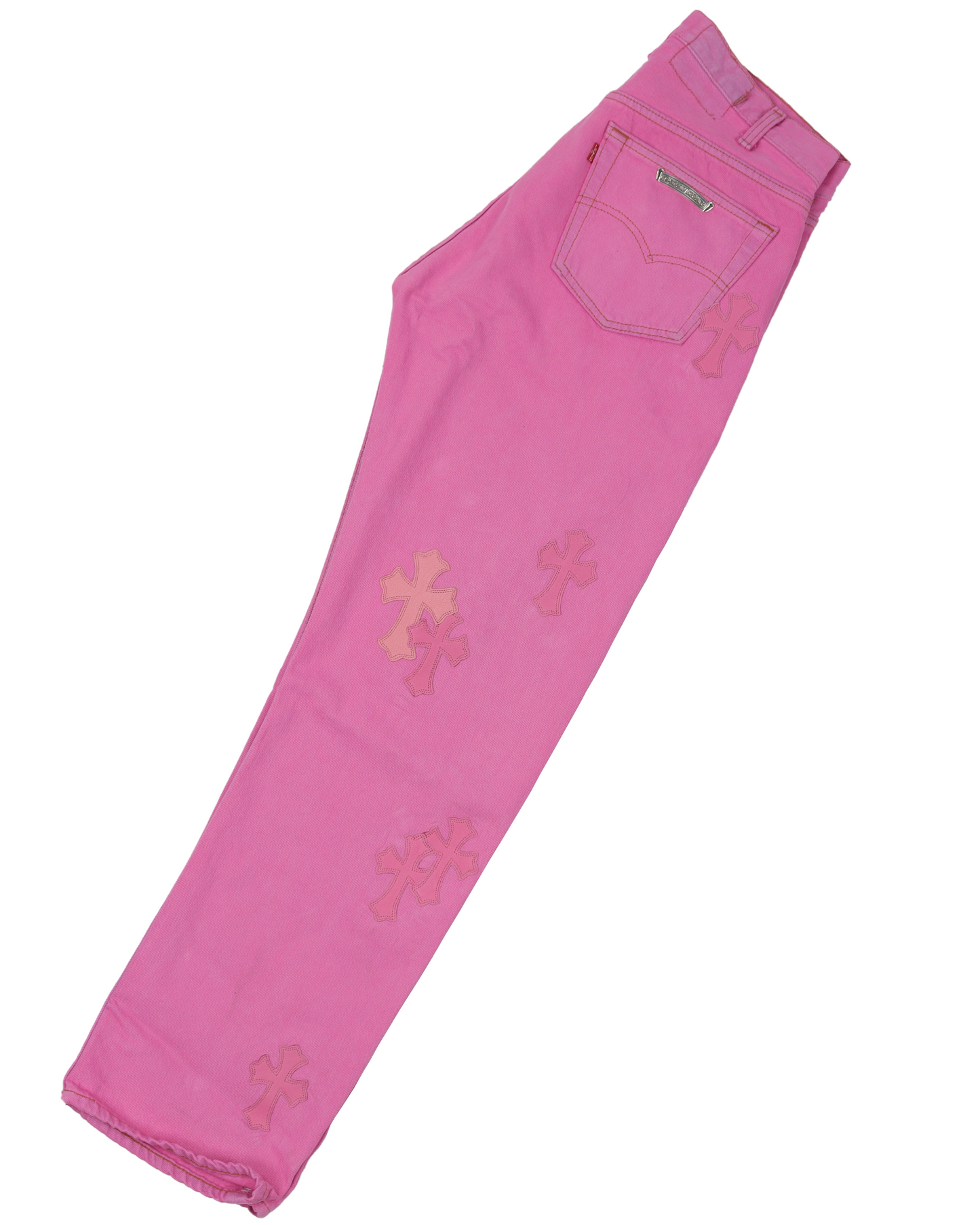 Levi's Cross Patch Denim Sex Records Neon Pink