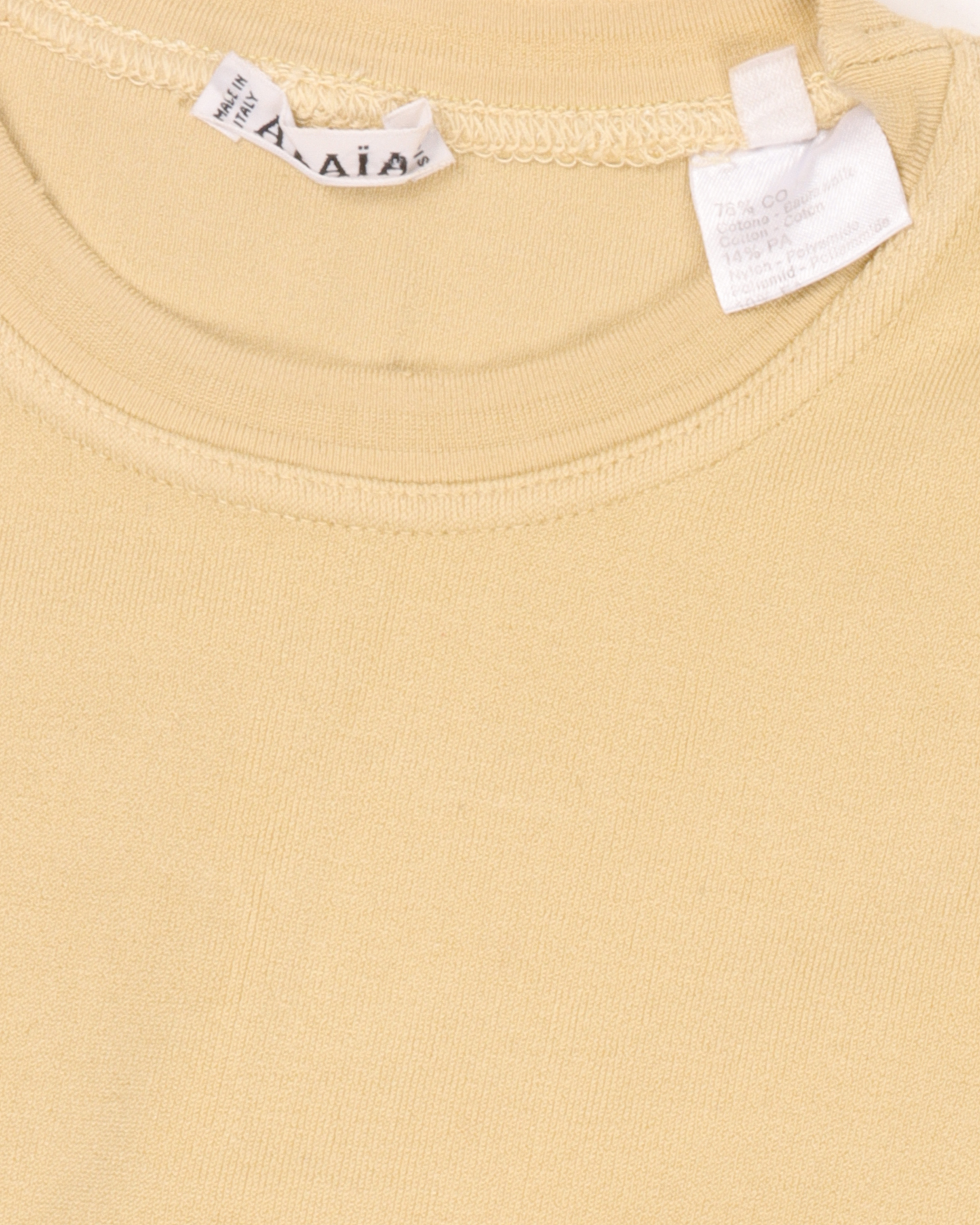 SS91 Yellow Crop Top Vest