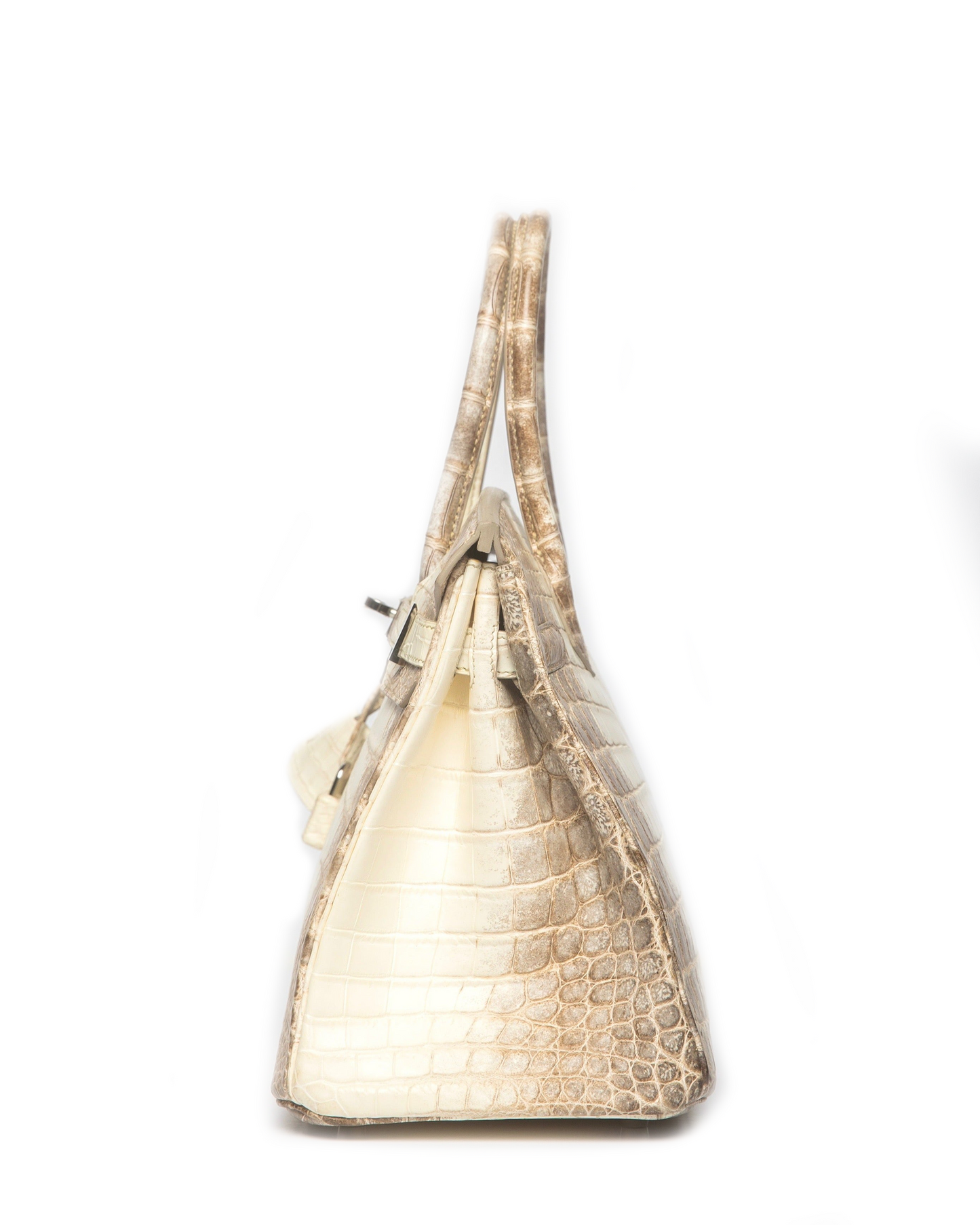 Birkin Himalayan Crocodile Matte 30 White/Brown