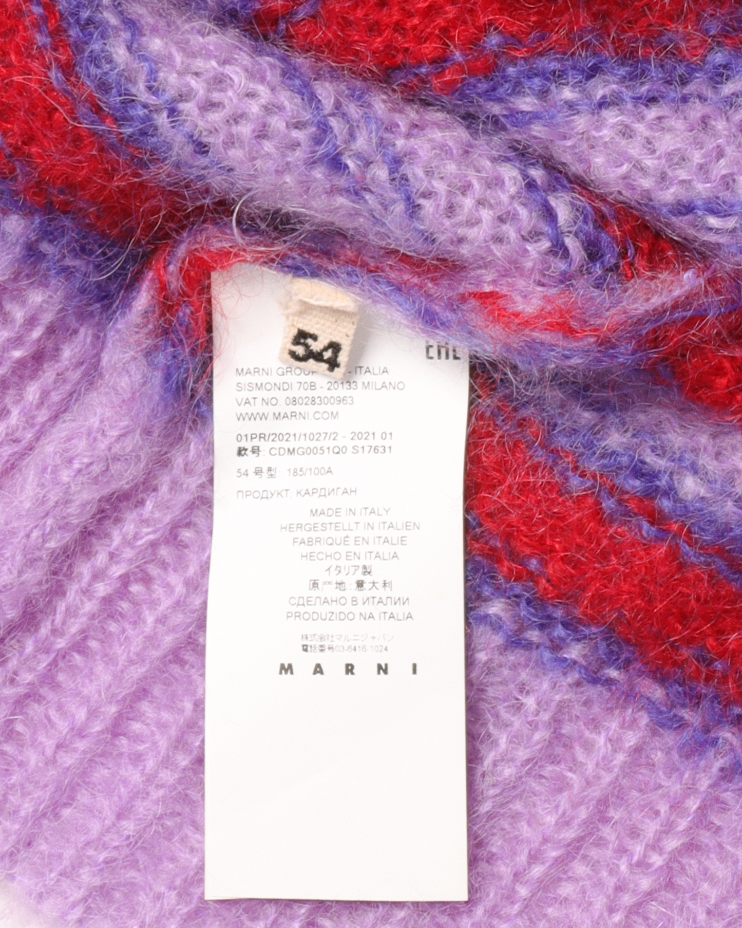 Mohair Fuzzy Wuzzy Stripped Cardigan