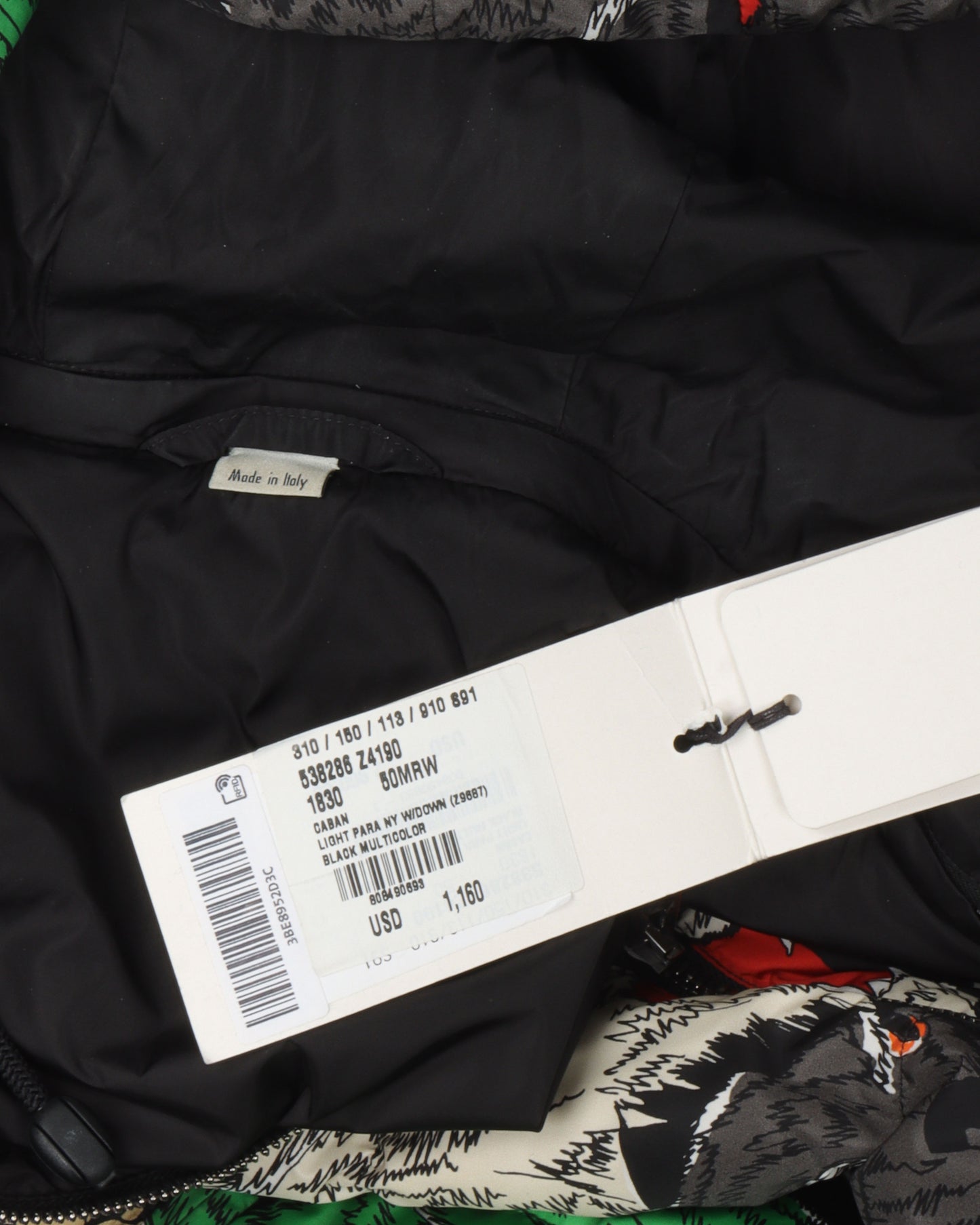 Panther Print Padded Hooded Jacket