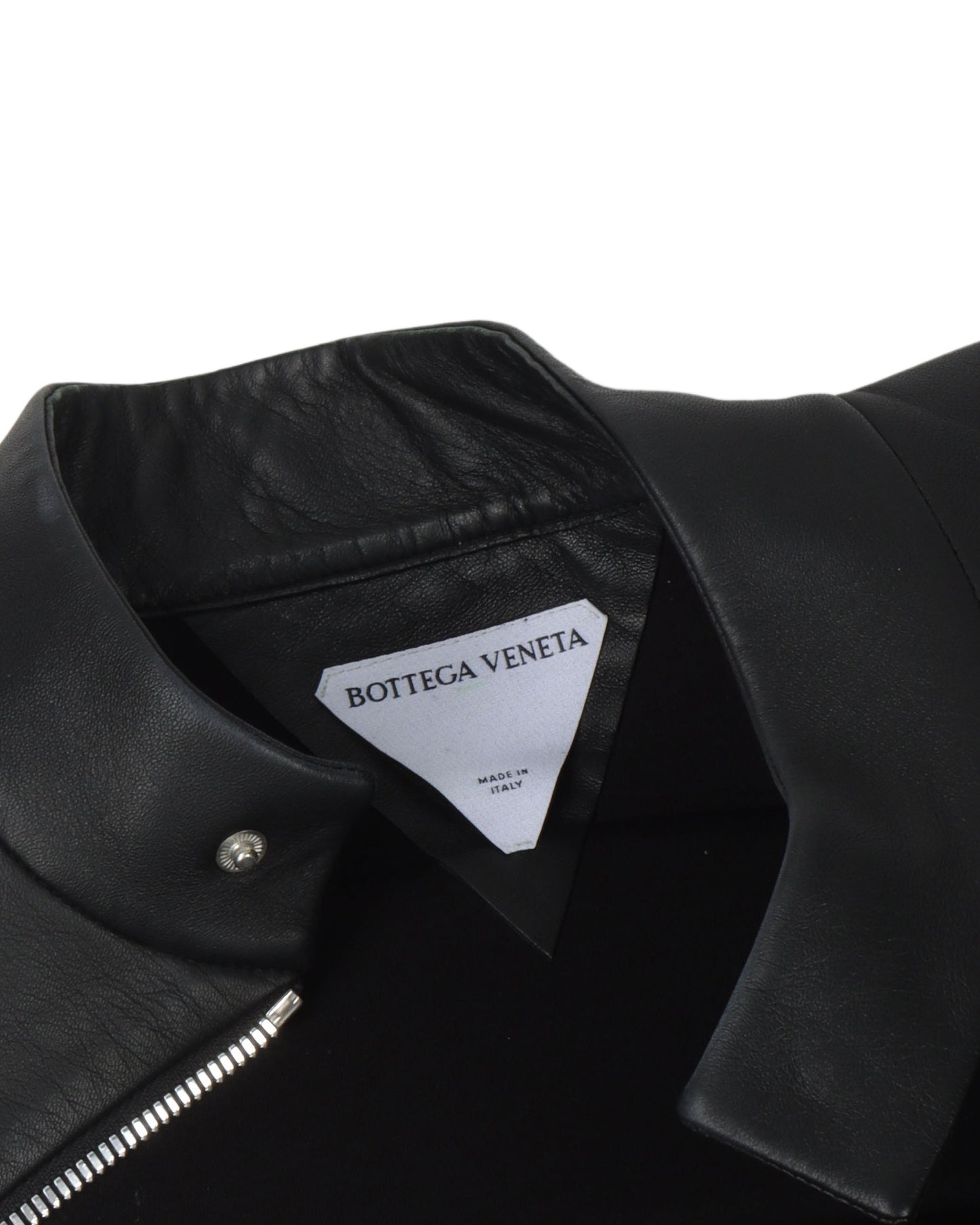 FW19 Runway Padded Leather Biker Jacket