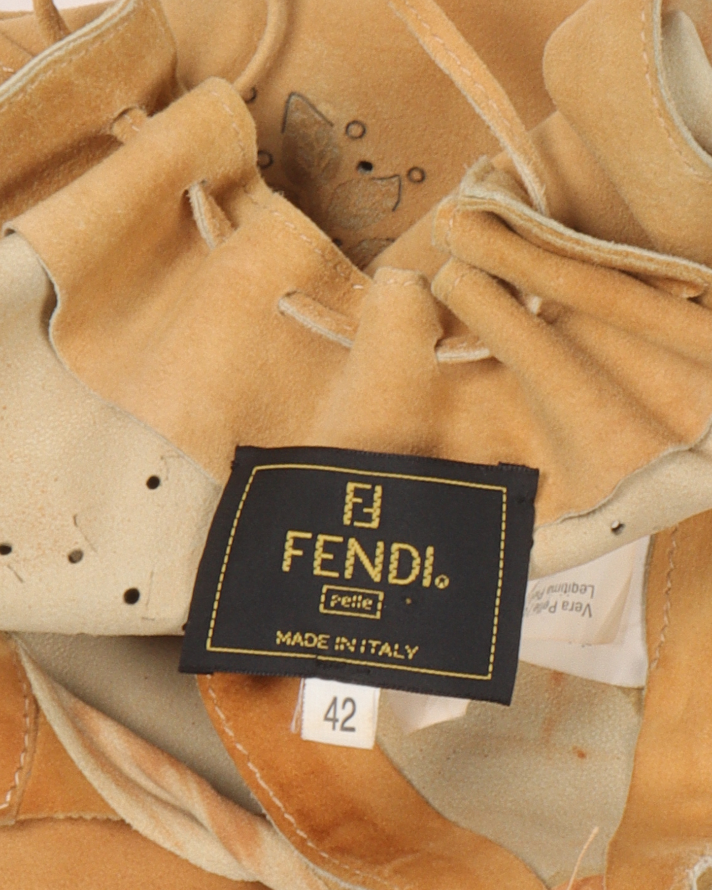 Karl Lagerfeld Era Tan Leather Top