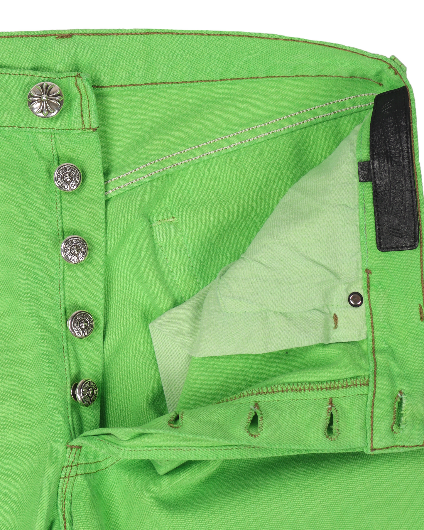 Levi's Cross Patch Denim Sex Records Neon Green