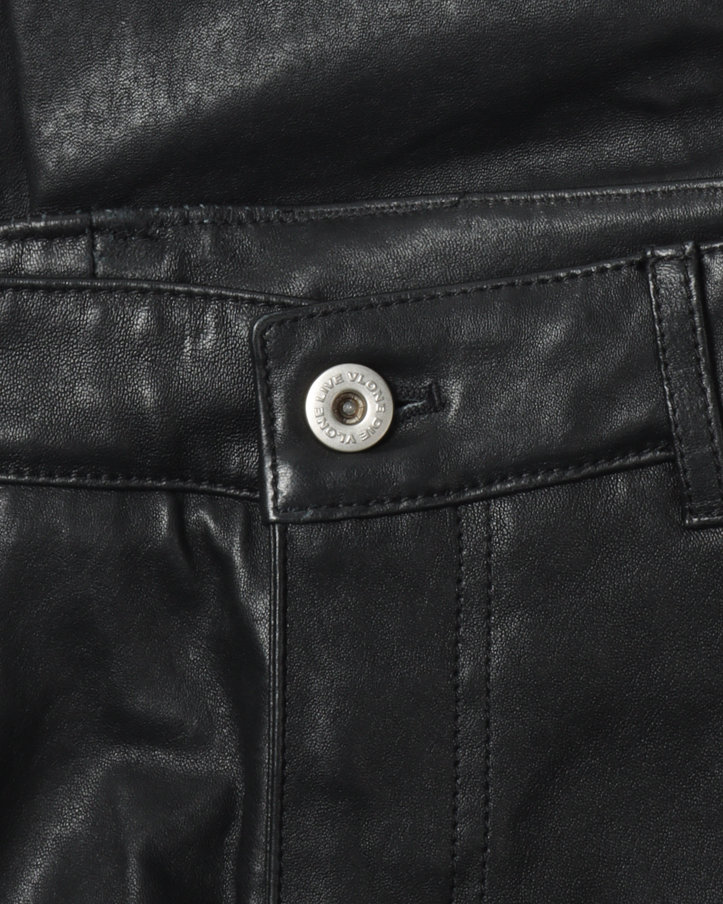 Sample Leather Green Stripped Pants