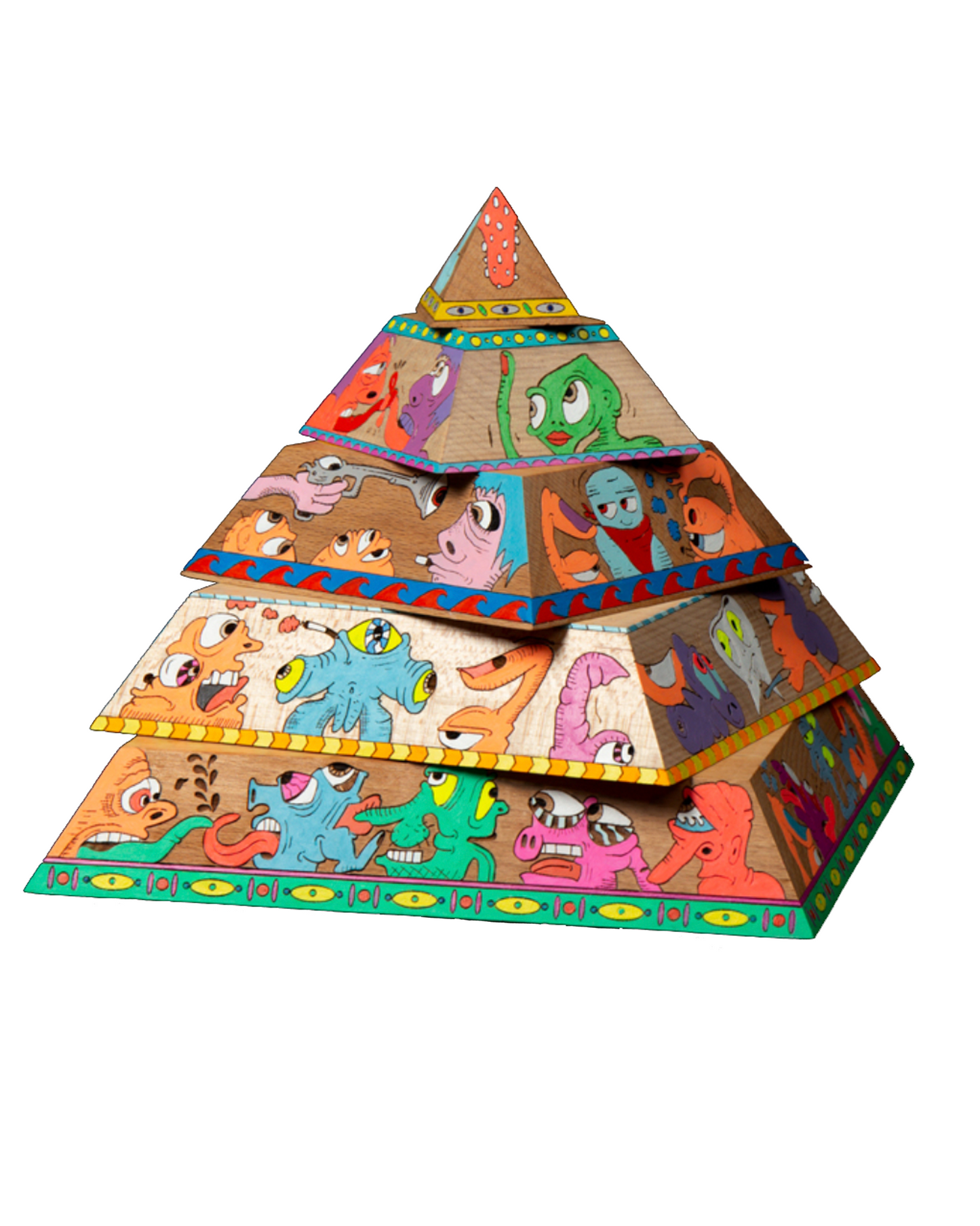 Woke - Hand Painted Wood Sculpture