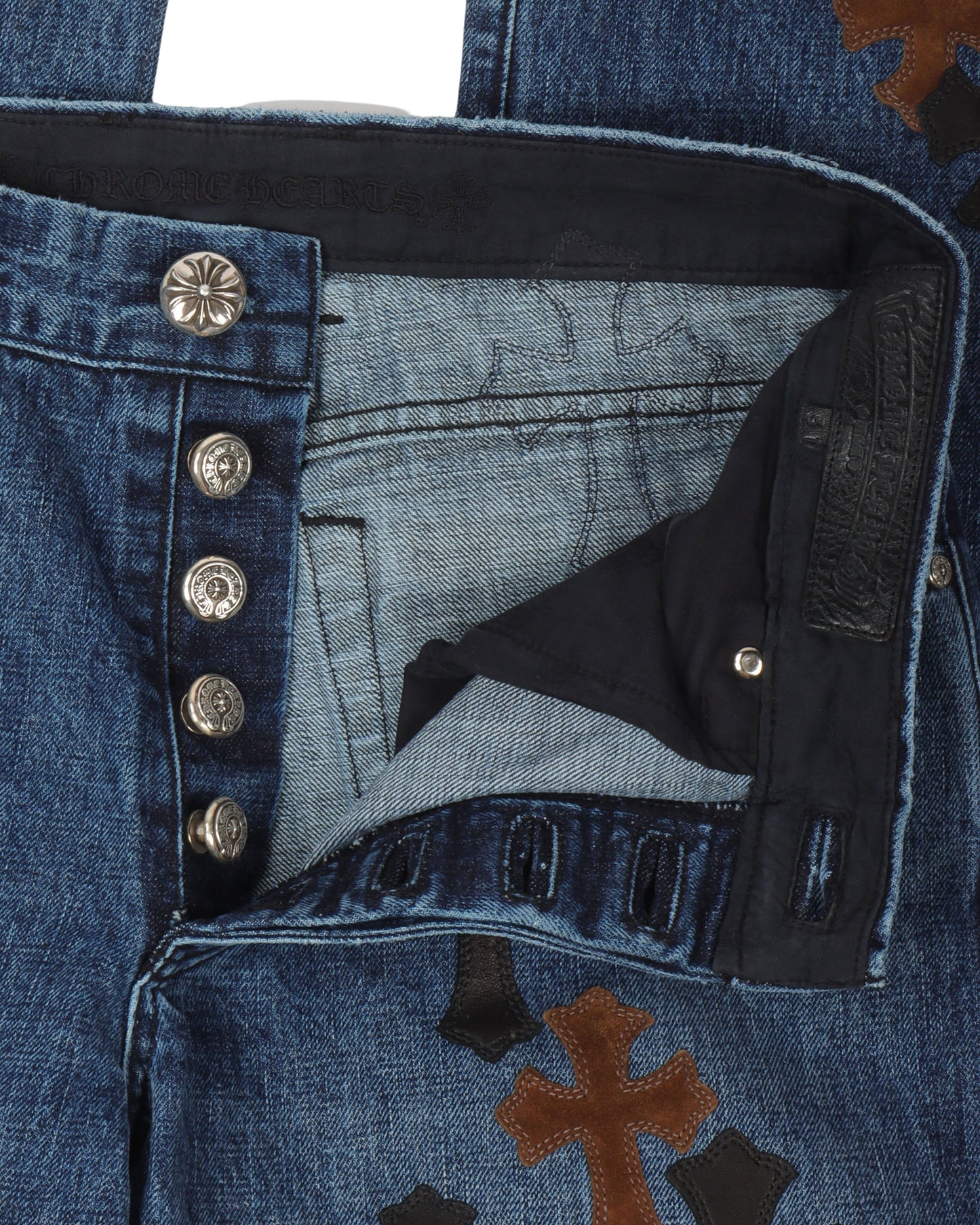 Denim w/ 35 Cross Patches