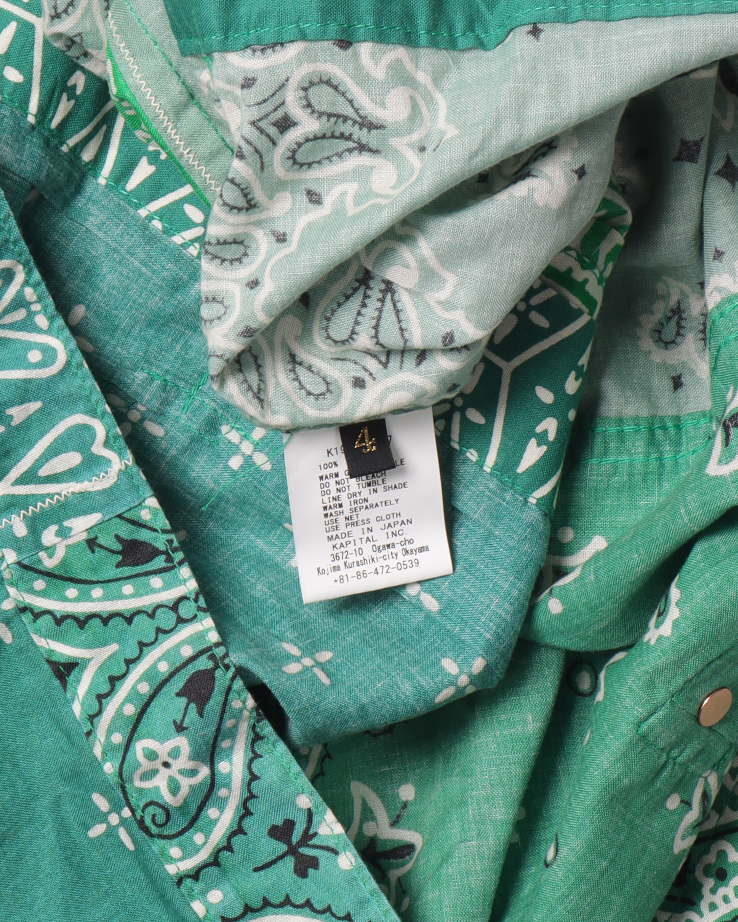 Green Paisley Button Shirt