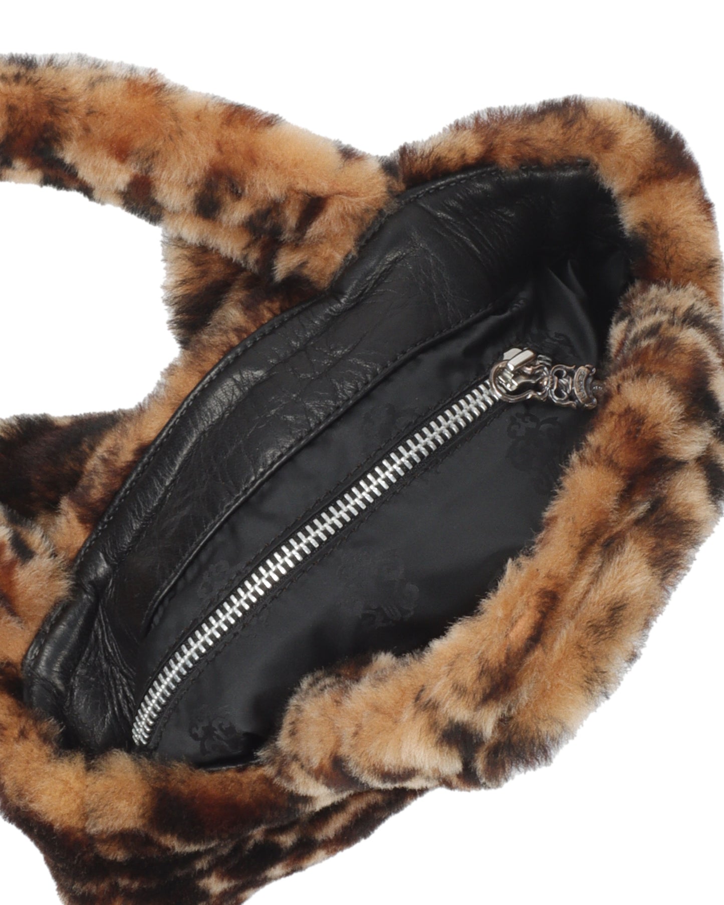 Leopard Fur Mini-Tote Bag