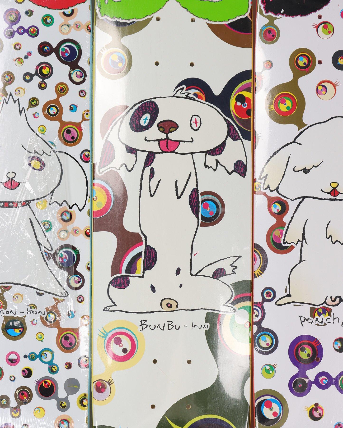 Takashi Murakami TRIPTYCH Skate Deck Set of 3 (Signed), 2007