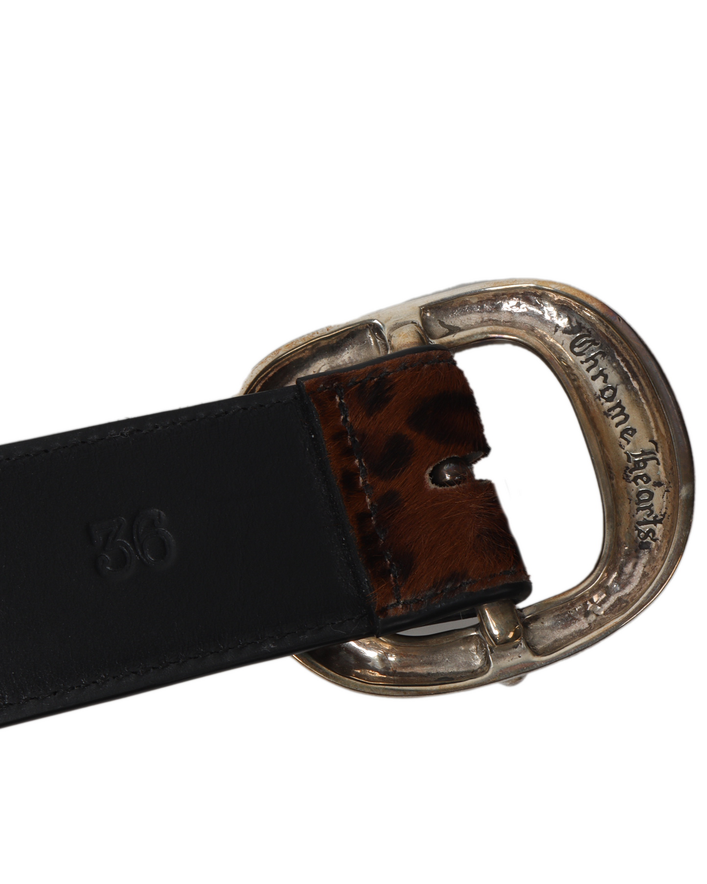 Jaguar Fur & Leather Belt
