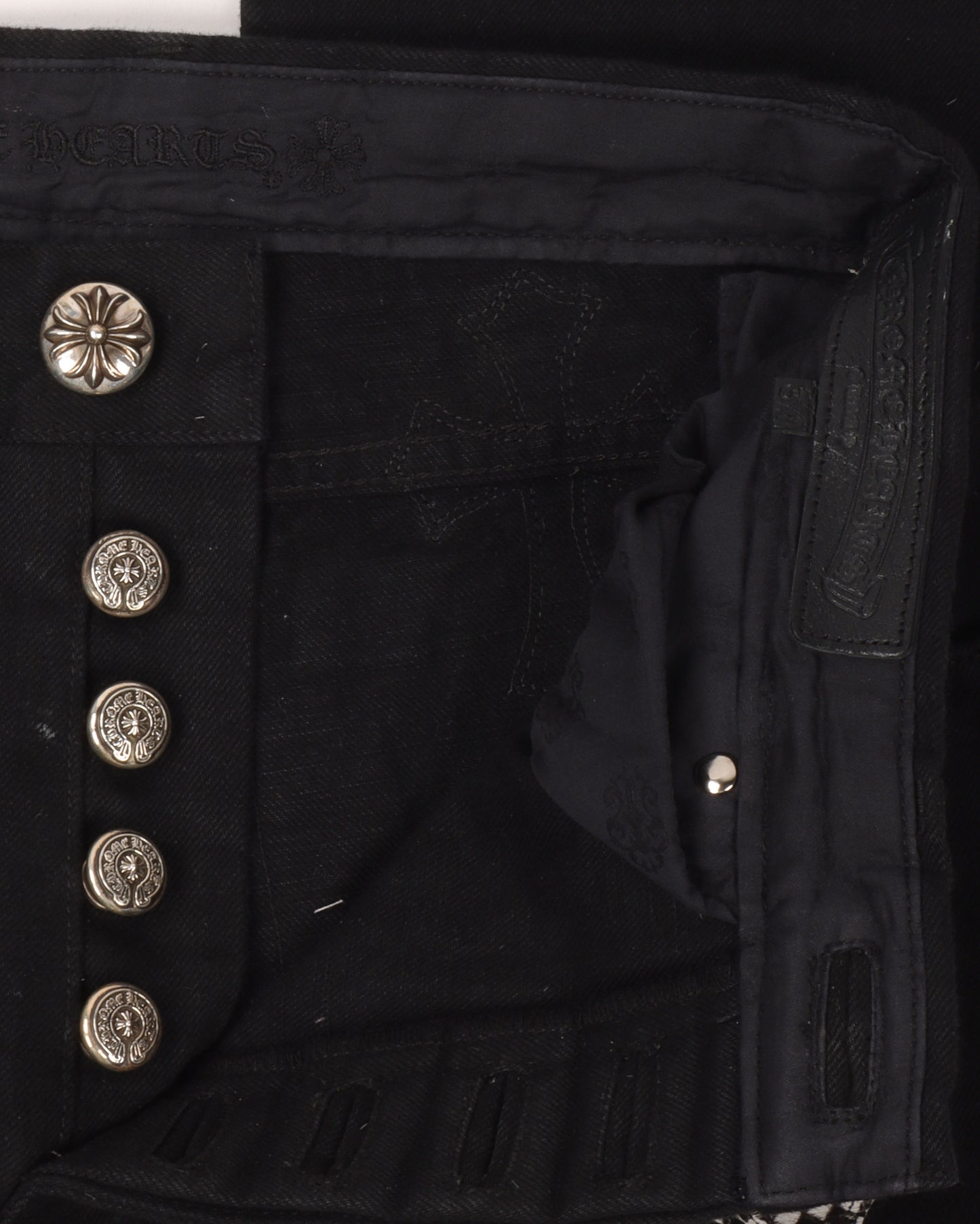Black Zebra Cross Patch Jeans
