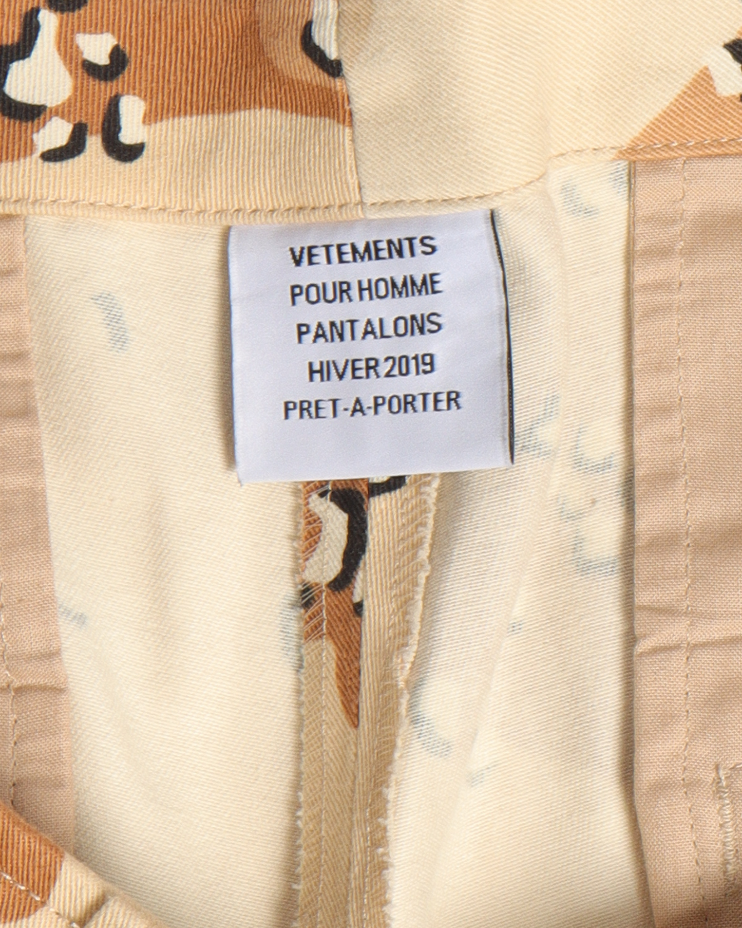 AW19 Camouflage Sticker Cargo Pants