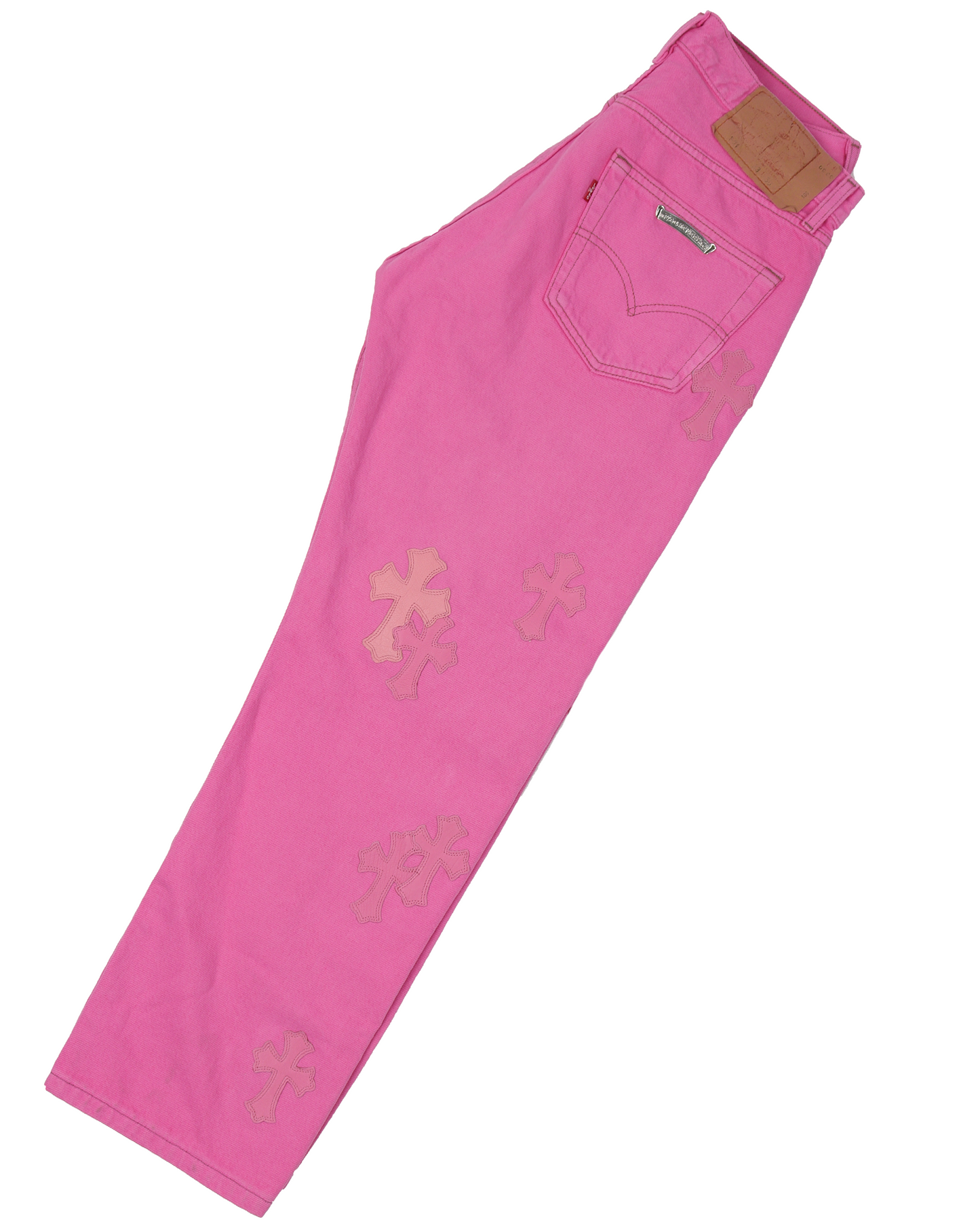 Levi's Cross Patch Denim Sex Records Neon Pink