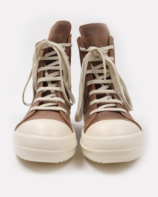 High-Top Ramones Suede Mustard Milk