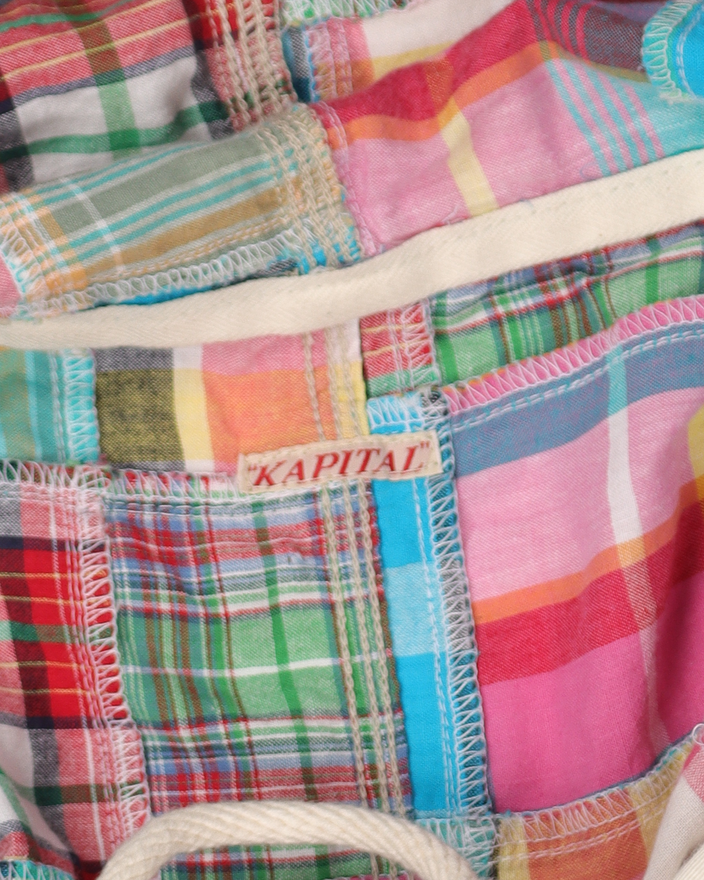 Plaid Patchwork Parka Jacket