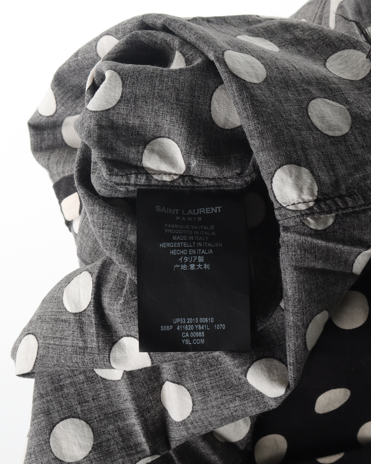 Polka Dot Print Button Shirt