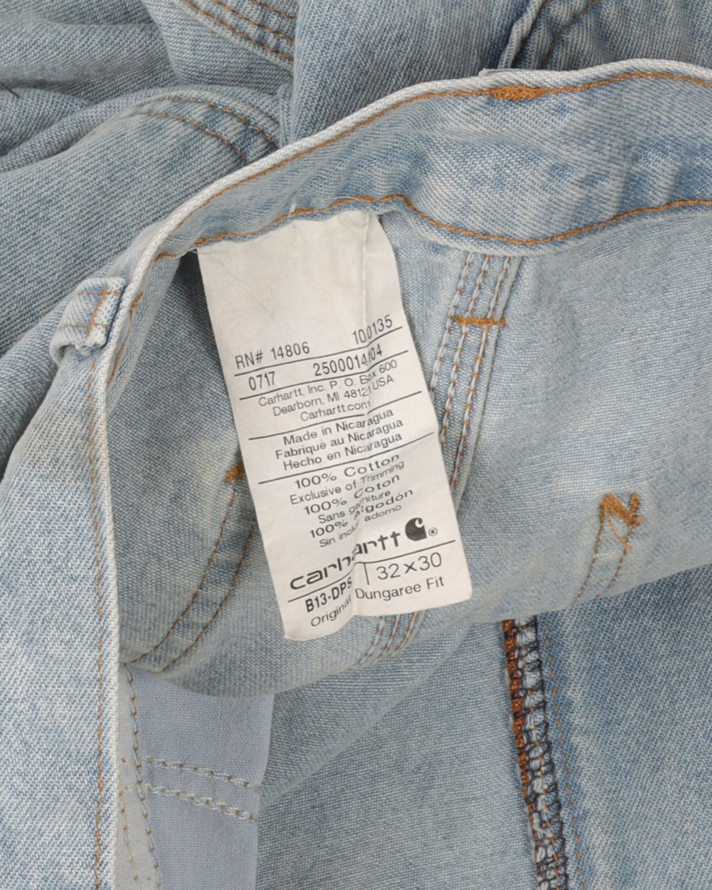 Carhartt Hemmed Denim Carpenter Pants