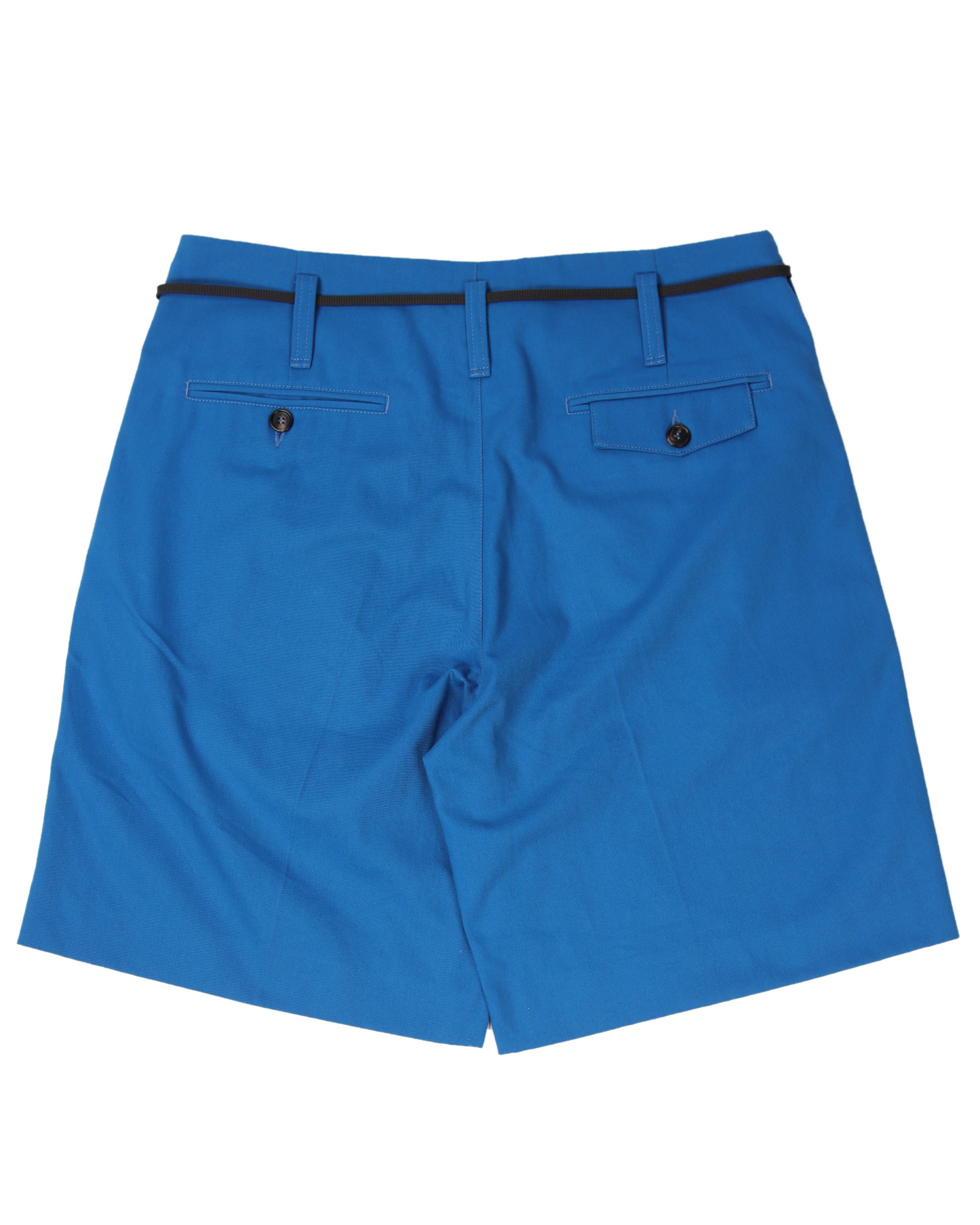 Lace-Belted Twill Shorts