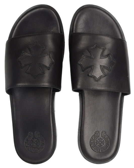 Black Cross Sandals