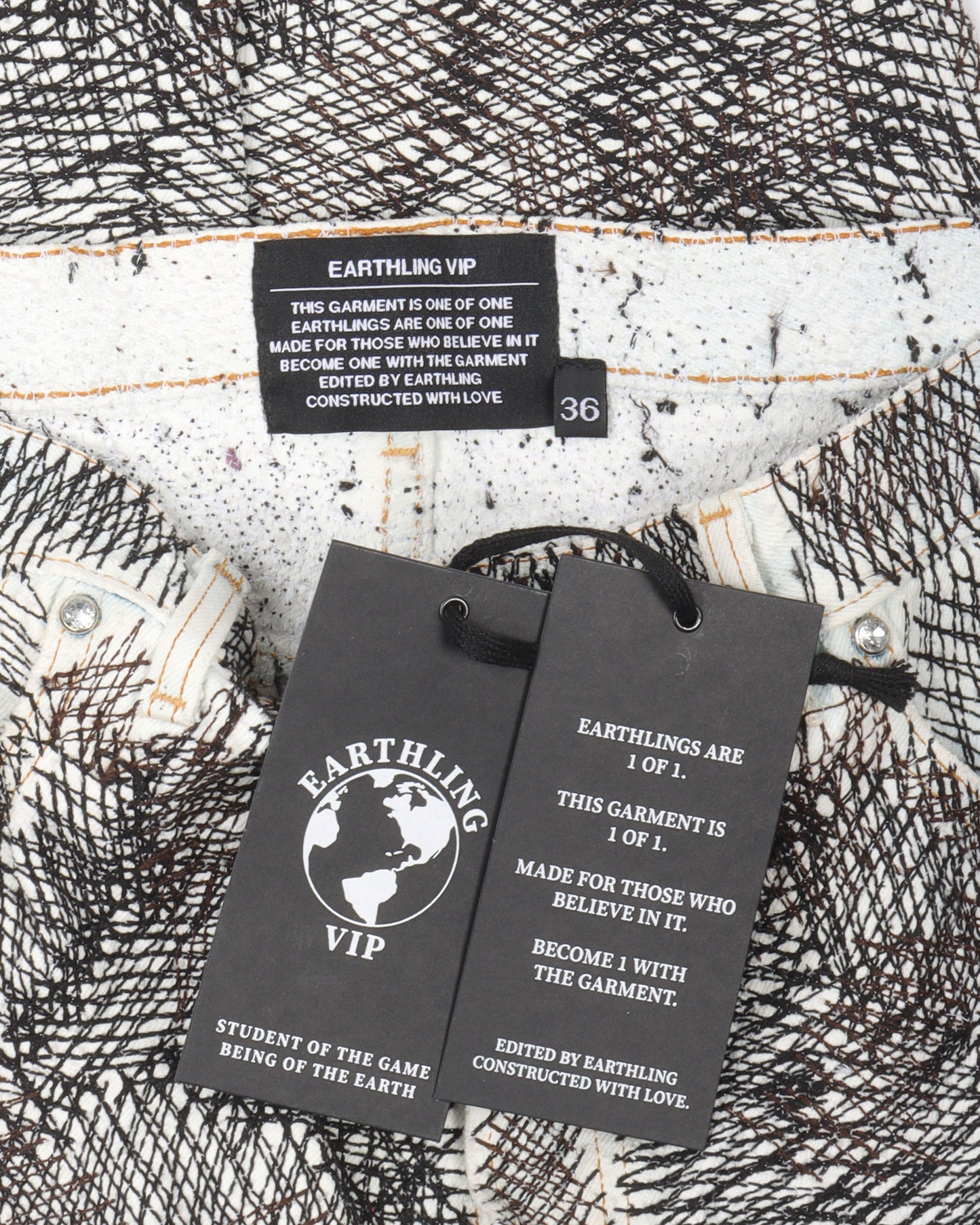 Circus Stitch Black and White Jeans