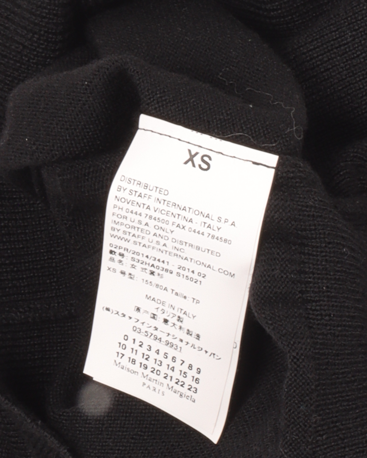 MM6 AW14 Cropped Turtleneck Sweater