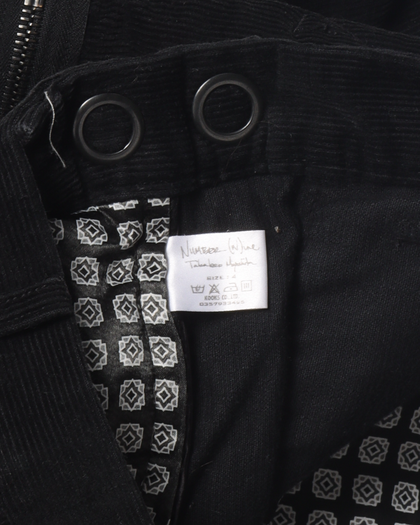 Bondage Zip Corduroy Pants