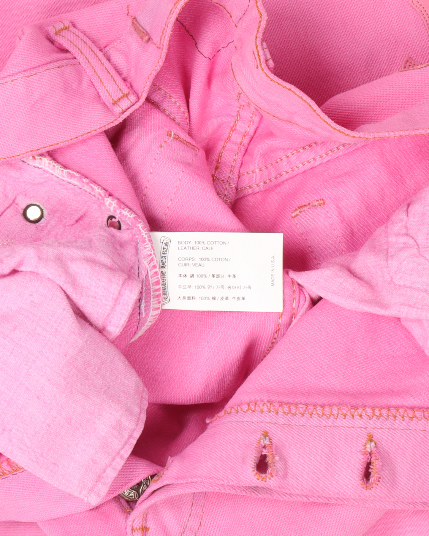 Sex Records Pink Jeans With Pink Crosses